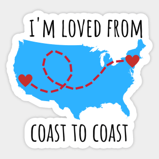 West Coast to East Coast Bicoastal Gift Sticker